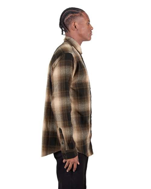 Shaka Wear Unisex Plaid Flannel Overshirt SHHFS