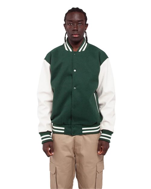 Shaka Wear Unisex Letterman Jacket SHLLJ