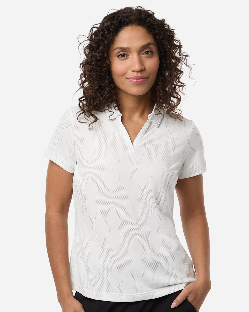 Adidas Women's Textured Jacquard Polo A727