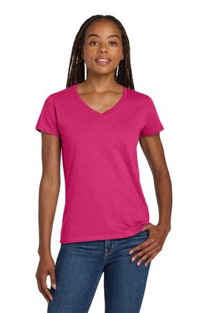 Gildan Women's Heavy Cotton 100% Cotton V-Neck T-Shirt. 5V00L
