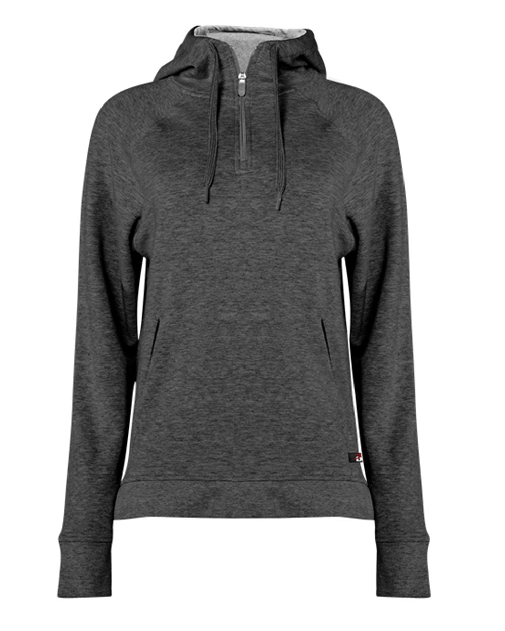 Badger Women's FitFlex French Terry Quarter-Zip Hooded Pullover 1051