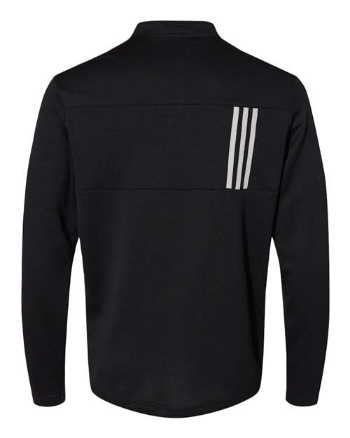 Adidas Men's 3-Stripes Double-Knit Quarter-Zip Pullover A482