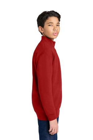 DISCONTINUED Jerzees Youth NuBlend 1/4-Zip Cadet Collar Sweatshirt 995Y
