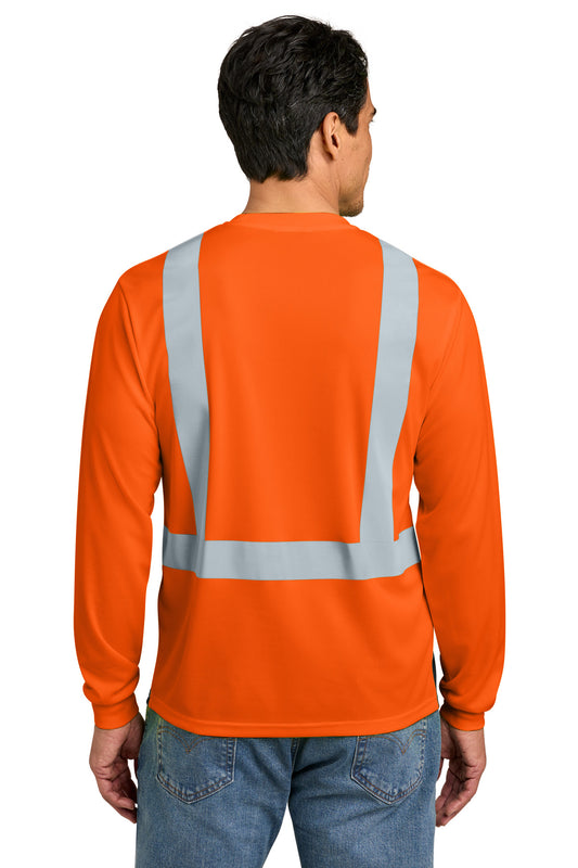 CornerStone ANSI 107 Class 2 Long Sleeve Mesh Blocked Tee CS207