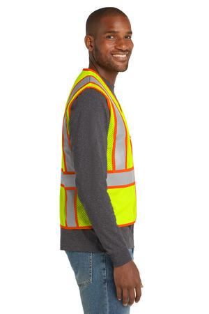 CornerStone ANSI 107 Class 2 Mesh Zippered Two-Tone Vest. CSV103