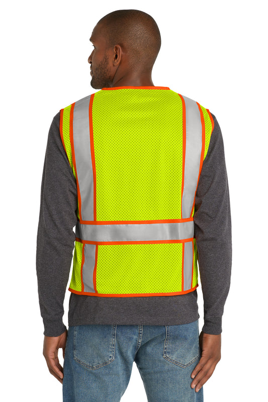 CornerStone ANSI 107 Class 2 Mesh Zippered Two-Tone Vest. CSV103
