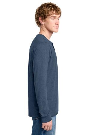 District Perfect Tri Long Sleeve Henley DT145