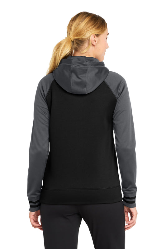 Sport-Tek Women's Sport-Wick Varsity Fleece Full-Zip Hooded Jacket. LST236