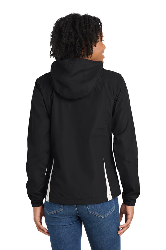 Sport-Tek Women's Colorblock Hooded Raglan Jacket. LST76