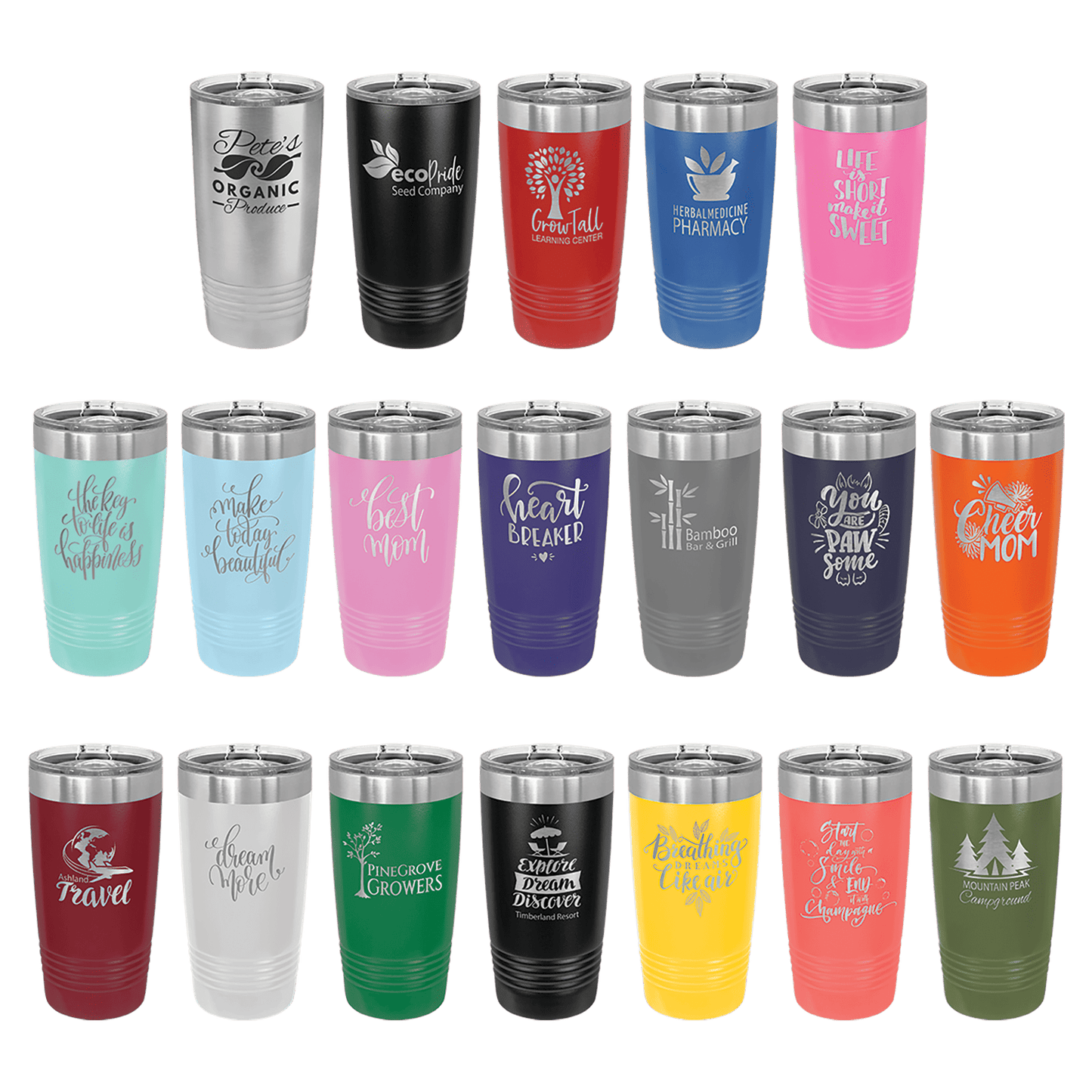 Custom Tumblers (10 pack) (Engraved)