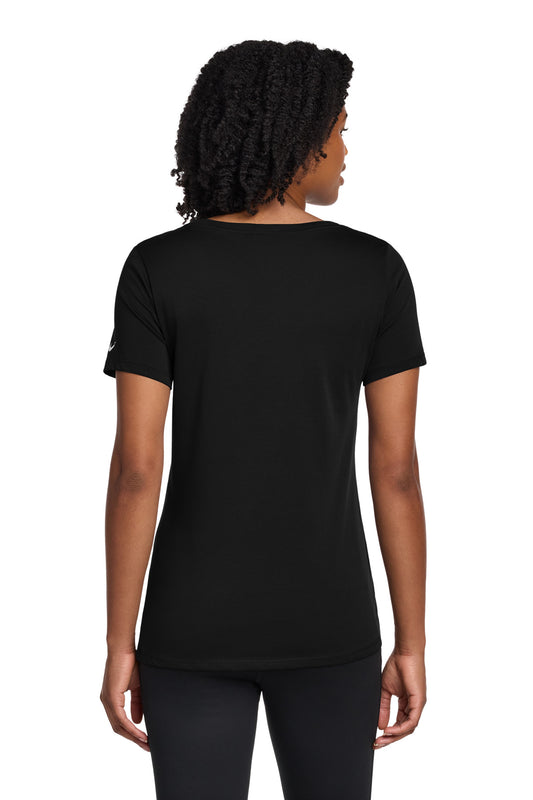 Nike Women's Dri-FIT Cotton/Poly Scoop Neck Tee. NKBQ5234