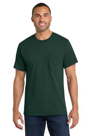 Port & Co Core Cotton Pocket Tee. PC54P