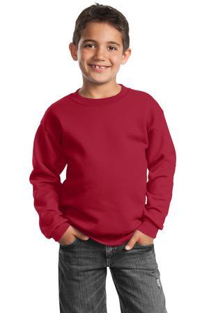 Port & Co Youth Core Fleece Crewneck Sweatshirt. PC90Y