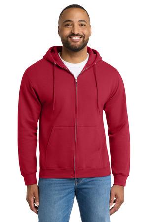 Port & Co Essential Fleece Full-Zip Hooded Sweatshirt. PC90ZH
