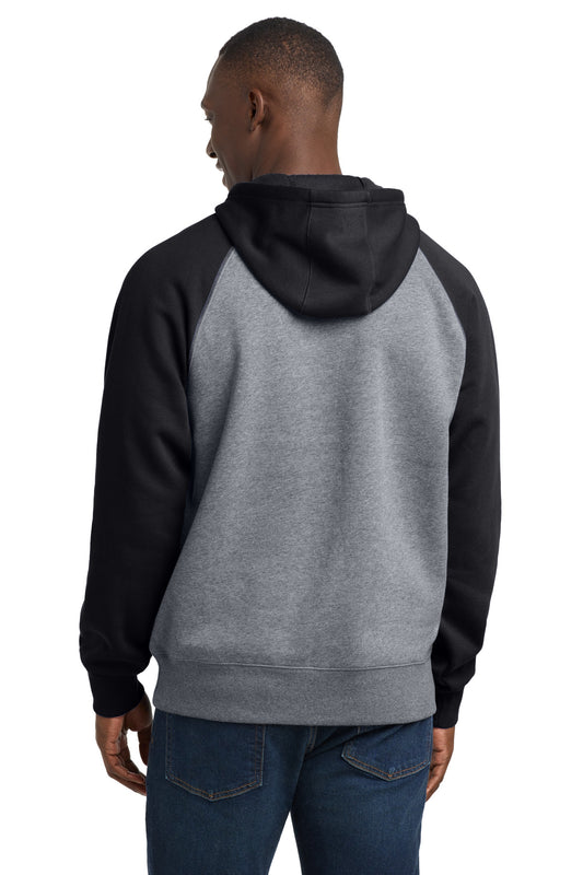 Sport-Tek Raglan Colorblock Pullover Hooded Sweatshirt. ST267