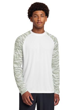 Sport-Tek Drift Camo Colorblock Long Sleeve Tee ST376LS