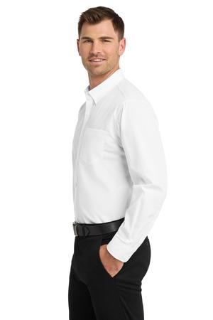 Port Authority Tall Long Sleeve Carefree Poplin Shirt. TW100