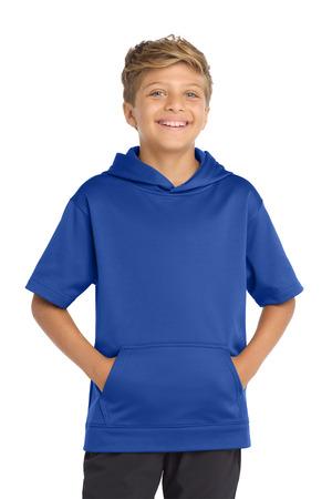 Sport-Tek Youth Sport-Wick Fleece Short Sleeve Hooded Pullover. YST251