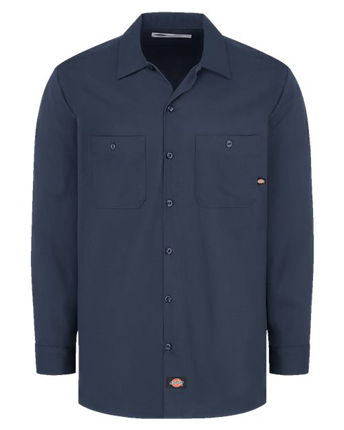 Dickies Men's Tall Industrial Cotton Long Sleeve Work Shirt L307T