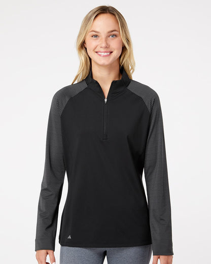 Adidas Women's Ultimate365 Lightweight Raglan Quarter-Zip Pullover A521