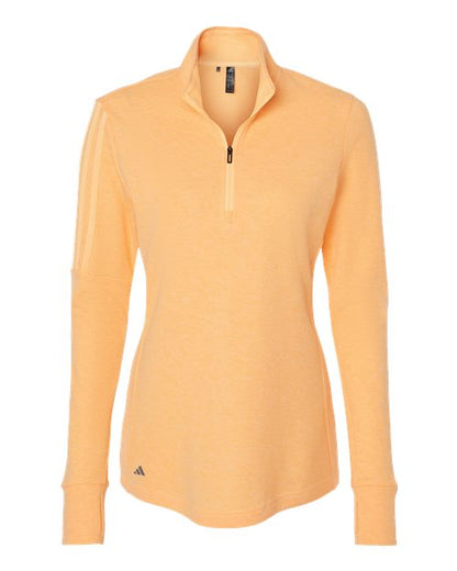 Adidas Women's 3-Stripes Quarter-Zip Sweater Pullover A555