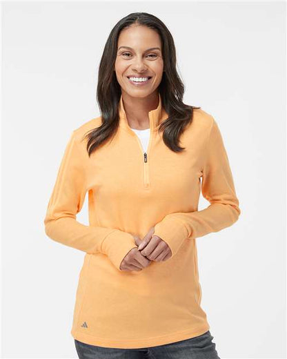 Adidas Women's 3-Stripes Quarter-Zip Sweater Pullover A555