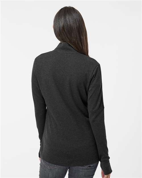 Adidas Women's 3-Stripes Quarter-Zip Sweater Pullover A555