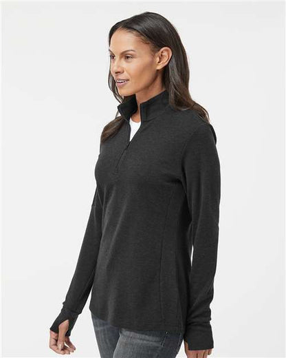 Adidas Women's 3-Stripes Quarter-Zip Sweater Pullover A555