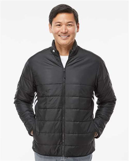 Adidas Men's 3-Stripes Puffer Full-Zip Jacket A570