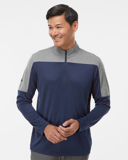 Adidas Men's Ultimate365 Lightweight Colorblocked Quarter-Zip Pullover A552
