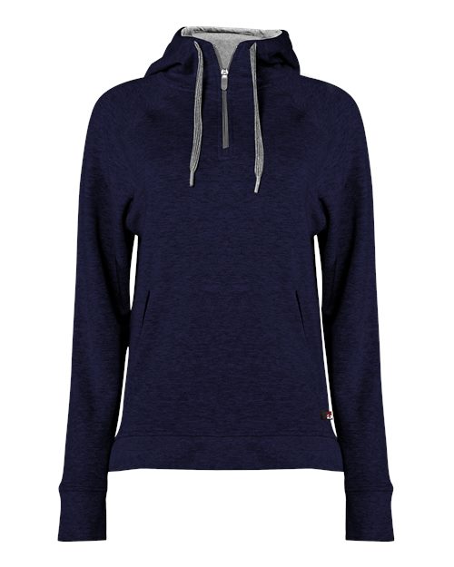 Badger Women's FitFlex French Terry Quarter-Zip Hooded Pullover 1051