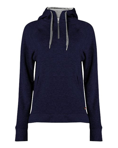 Badger Women's FitFlex French Terry Quarter-Zip Hooded Pullover 1051