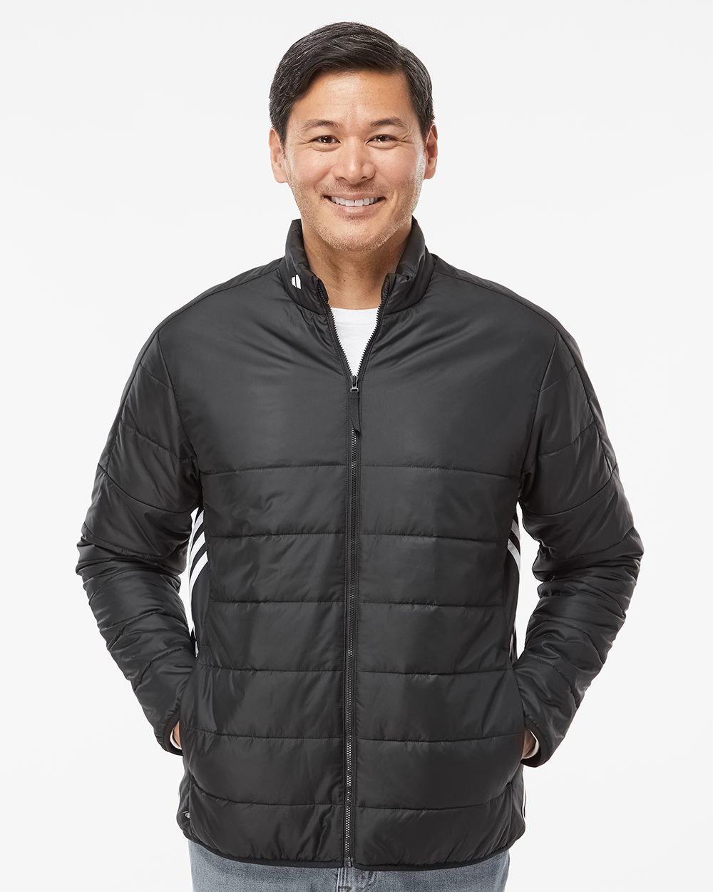 Adidas Men's 3-Stripes Puffer Full-Zip Jacket A570