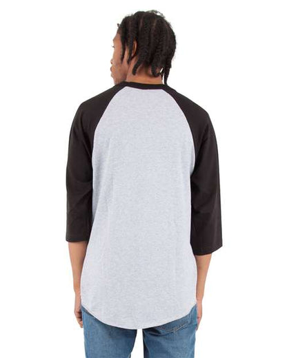Shaka Wear Unisex Raglan Three-Quarter Sleeve T-Shirt SHRAG