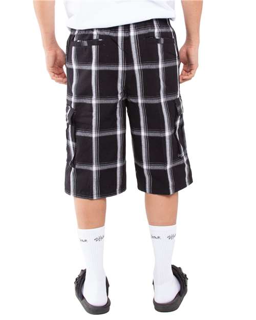 Shaka Wear Unisex Plaid Shorts SHSP