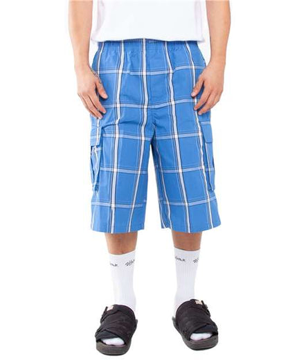 Shaka Wear Unisex Plaid Shorts SHSP