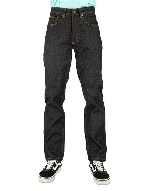 Shaka Wear Unisex Raw Denim Straight-Leg Jean Pants SHRDJ