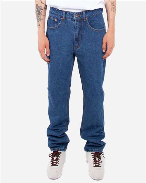 Shaka Wear Unisex Raw Denim Straight-Leg Jean Pants SHRDJ