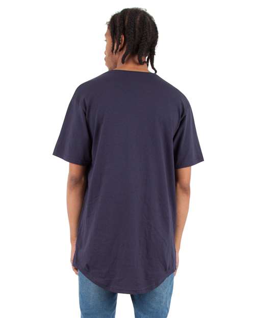 Shaka Wear Unisex Curved Hem Long T-Shirt SHCLT