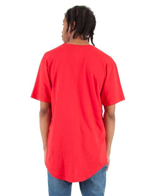 Shaka Wear Unisex Curved Hem Long T-Shirt SHCLT