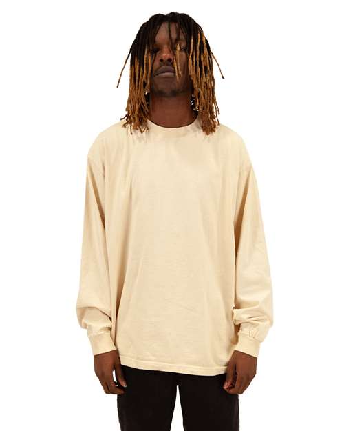 Shaka Wear Unisex Max Heavyweight Garment-Dyed Long Sleeve T-Shirt SHGDLS