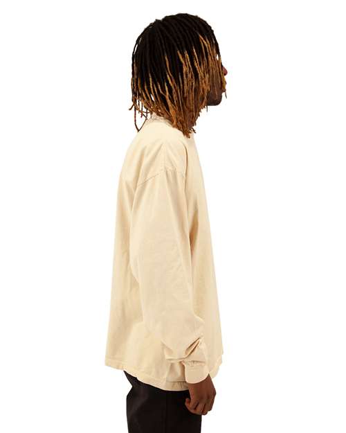 Shaka Wear Unisex Max Heavyweight Garment-Dyed Long Sleeve T-Shirt SHGDLS