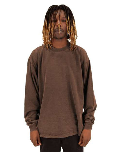 Shaka Wear Unisex Max Heavyweight Garment-Dyed Long Sleeve T-Shirt SHGDLS
