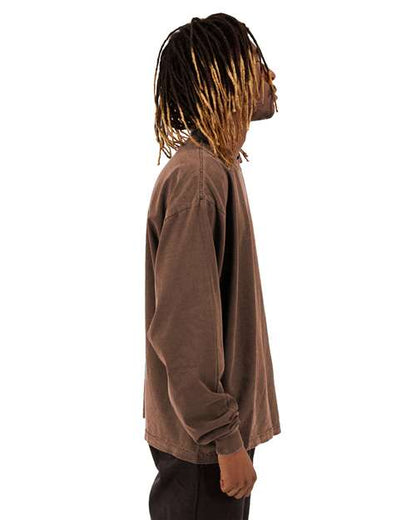 Shaka Wear Unisex Max Heavyweight Garment-Dyed Long Sleeve Tee SHGDLS