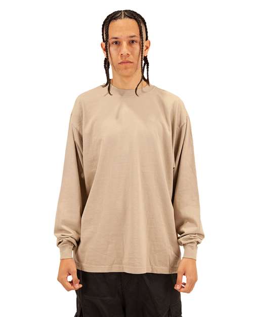 Shaka Wear Unisex Max Heavyweight Garment-Dyed Long Sleeve T-Shirt SHGDLS