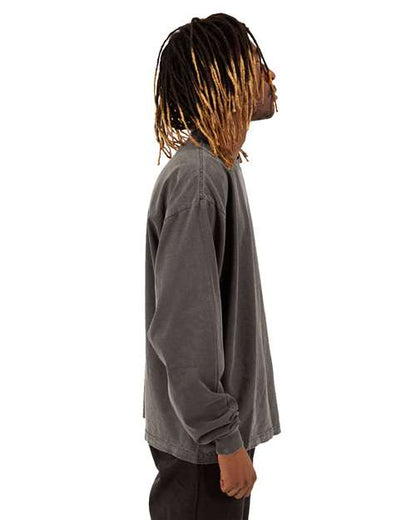 Shaka Wear Unisex Max Heavyweight Garment-Dyed Long Sleeve Tee SHGDLS