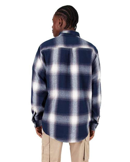 Shaka Wear Unisex Plaid Flannel Overshirt SHHFS