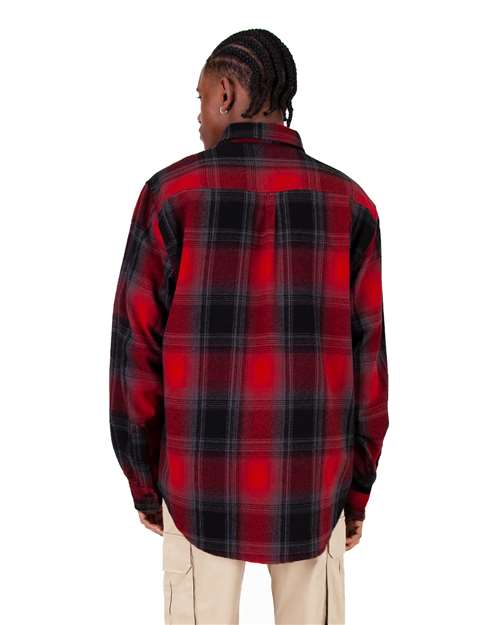 Shaka Wear Unisex Plaid Flannel Overshirt SHHFS