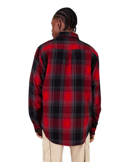 Shaka Wear Unisex Plaid Flannel Overshirt SHHFS
