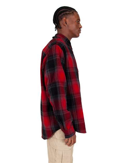 Shaka Wear Unisex Plaid Flannel Overshirt SHHFS